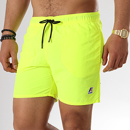 K Way Short De Bain Le Vrai Olivier 30 Jaune Fluo