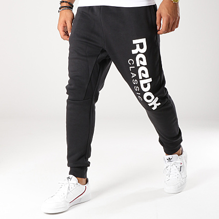 reebok bq5422 pantalon de jogging style rétro noir