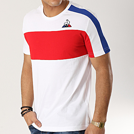 t shirt coq sportif bleu blanc rouge